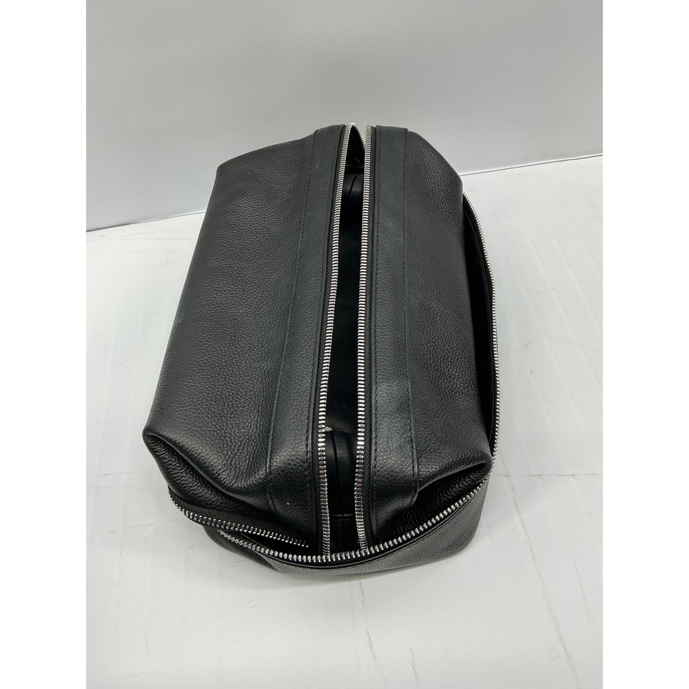 Italian Leather Dual Compartment Toiletry Bag